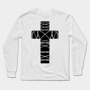 Religious Cross Faith line Art Design Long Sleeve T-Shirt